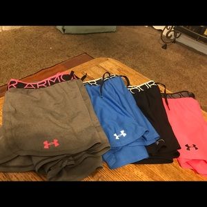 Under armor set of four shorts all new